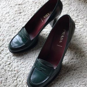 Prada green pumps